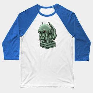 Cthulhu Statue Baseball T-Shirt